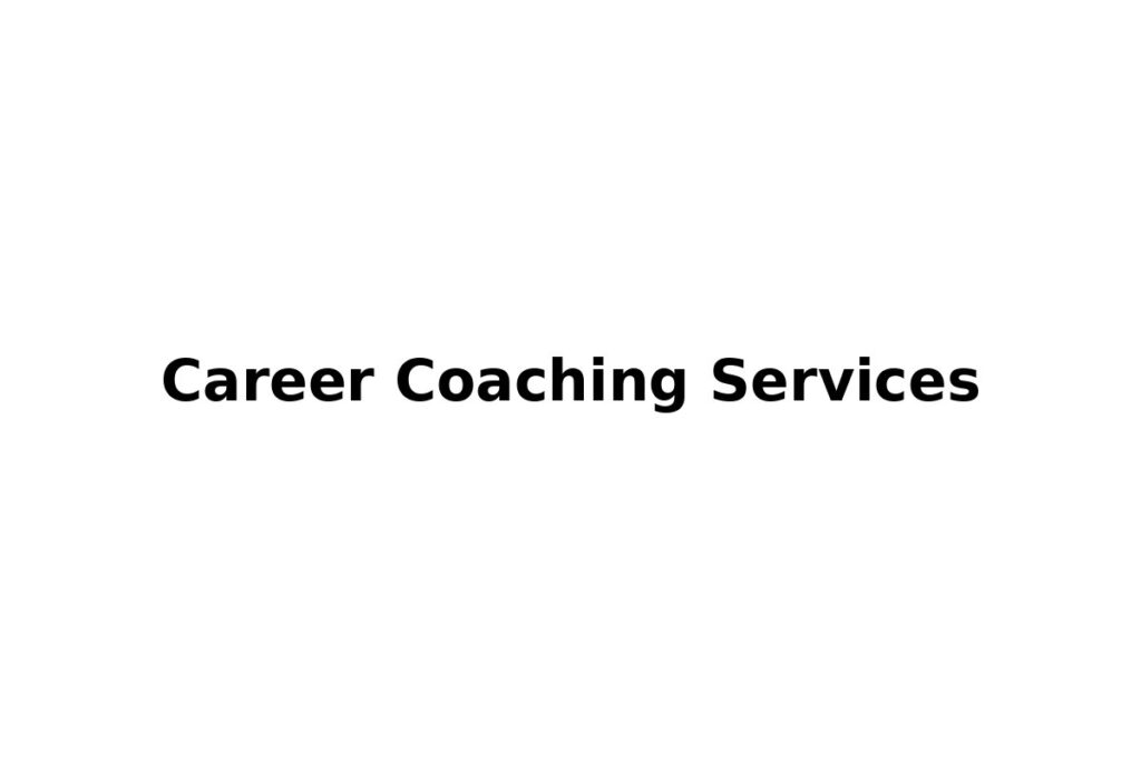 Career coaching services banner with centered text on a white background